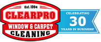 The company logo for ClearPro Window & Carpet Cleaning.