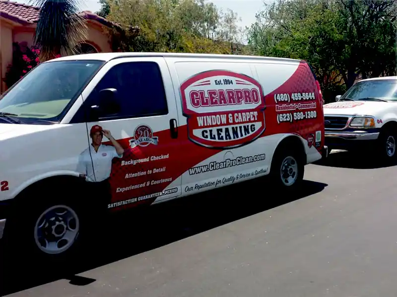Clearpro window cleaning team van