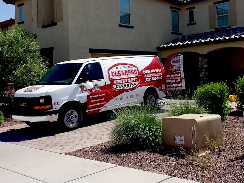 Clearpro window cleaning team van